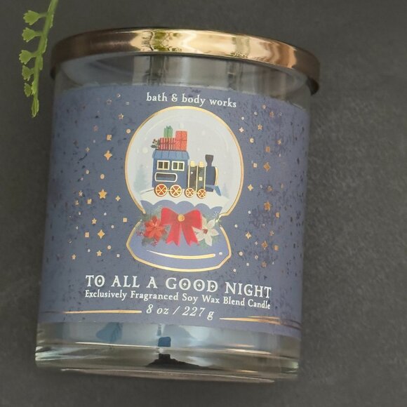 BBW To All A Good Night Bath & Body Works Single Wick Candle - Picture 5 of 10